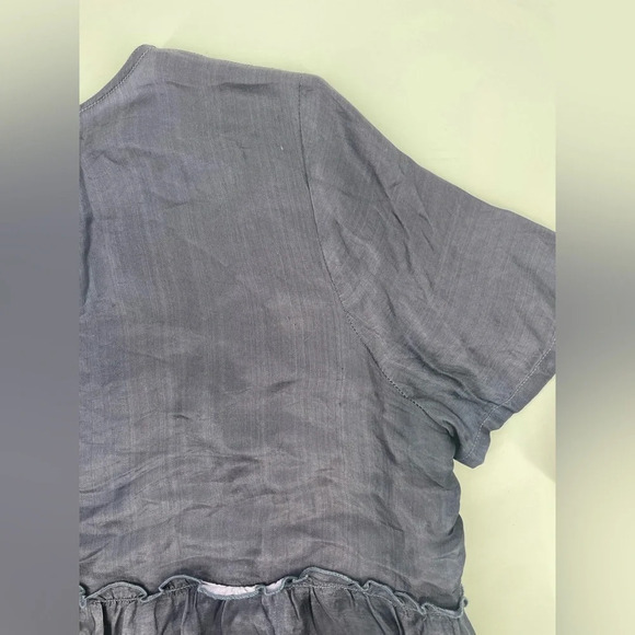 Chan Luu Silk Blend Baby Doll Top in Dark Blue Size M - Picture 12 of 16